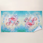 Sirène paisible sur la serviette de plage de l'hip (Devant)