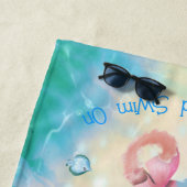 Sirène paisible sur la serviette de plage de l'hip (En situation)