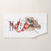 Sirène patriotique rouge, blanc et bleu Grimshaw (Serviette à main)