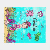 Sirène personnalisée sous couverture de mer (Devant (Horizontal))