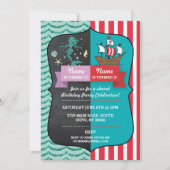 Sirène & Pirate Joint garçon fille Invitations d'a (Devant)