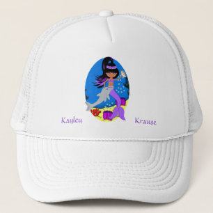 Sirène pourpre avec le casquette de dauphin