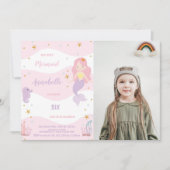Sirène rose de la Couronne Invitation à l'annivers (Devant)