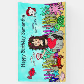 Sirène sous la bannière d'anniversaire de la mer (Vertical)