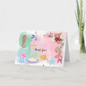 Sirène Sous La Mer Carte de remerciements Pliée (Devant)