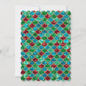 Sirène sous la mer, hiver, invitation de Noël (Dos)