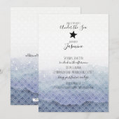 Sirène sous la mer Invitation fête d'anniversaire (Devant / Derrière)