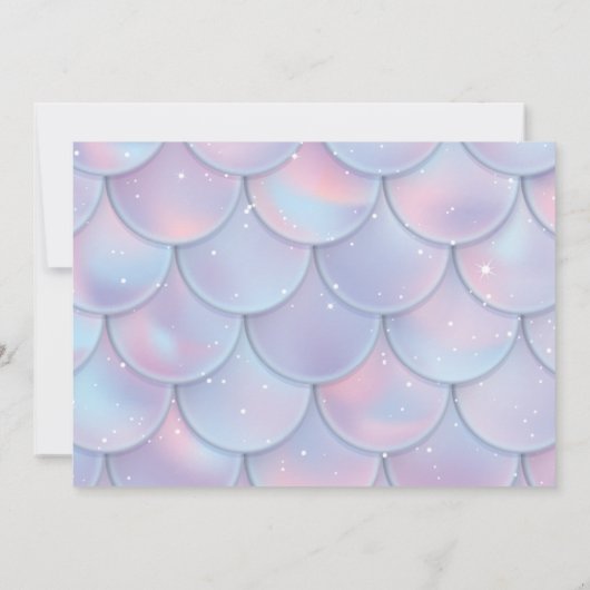 Sirène sous la mer Invitation fête d'anniversaire (Dos)