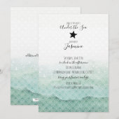 Sirène sous la mer Invitation fête d'anniversaire (Devant / Derrière)