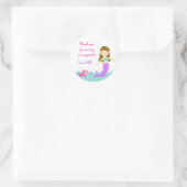 Sirène Sous La Mer Stickers Favor Rond (Sac)