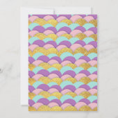 Sirène Sous Le Baby shower De Mer Invitation Girl (Dos)