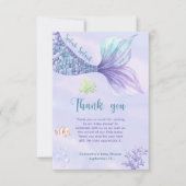 Sirène sous le Baby shower du Merci de mer (Devant)