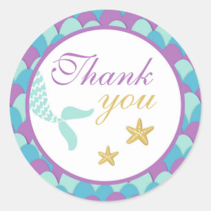 Sirène Sous Le Sticker Cupcake Topper