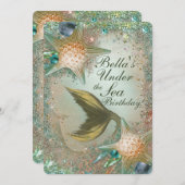 Sirène sous les invitations du Sea Party (Devant / Derrière)