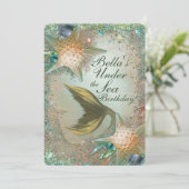 Sirène sous les invitations du Sea Party (Debout devant)