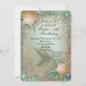 Sirène sous les invitations du Sea Party (Dos)