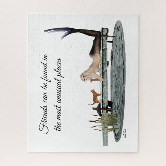 Sirène Sur Bateau Dock Puzzle (Vertical)