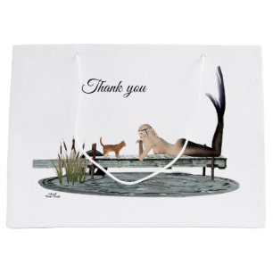 Sirène Sur Plage Dock Sac Cadeau
