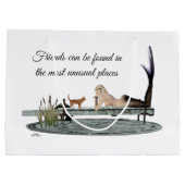 Sirène Sur Plage Dock Sac Cadeau (Dos)