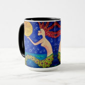 Sirène tenant de la lune Mug (Devant gauche)