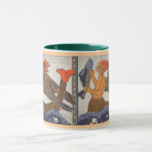 Sirène textuelle avec un poisson d'art Mug (Centre)