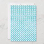 Sirène Turquoise rose et requin Invitation d'anniv (Dos)