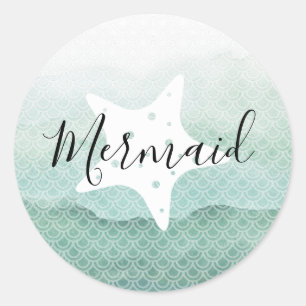 Sirène verte avec Stickers d'Anniversaire de Starf