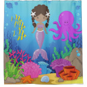 Sirène Violet Enfants Sous Le Rideau De Douche De  (Devant)