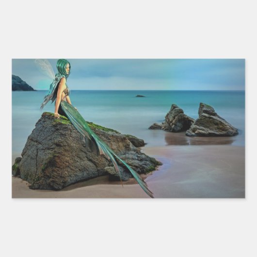 Sirène Vue sur l'Ocean Sticker (Devant)