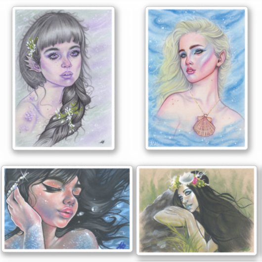 Sirène vynil découpe autocollants (Devant)