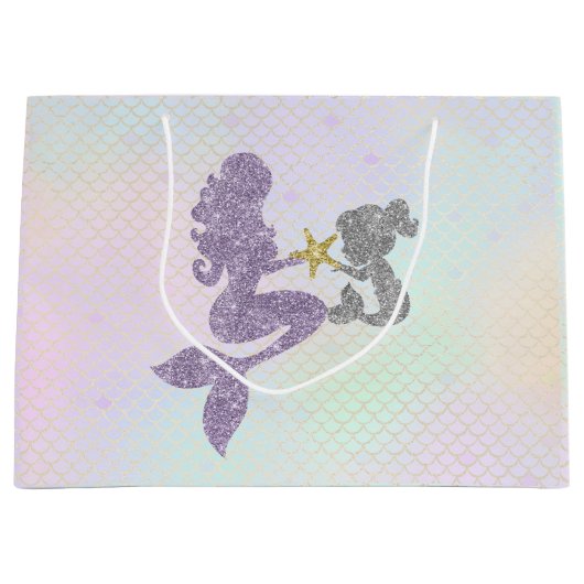 Sirènes de parties scintillantes de sac de cadeau (Devant)