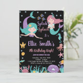 Sirènes noires sous la mer Invitations d'anniversa (Debout devant)