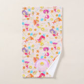Sirènes Rose pêche (Serviette à main)