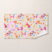 Sirènes Rose pêche (Serviette à main)
