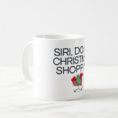 Siri, doe mijn kerstinkopen koffiemok (Voorkant links)