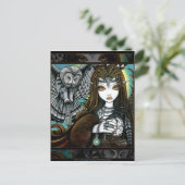 Sirin Owen Goddess Tribal Tattoo Fae Carte postale (Debout devant)