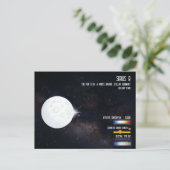 Sirius B White Dwarf Star Space Infographic Briefkaart (Staand voorkant)