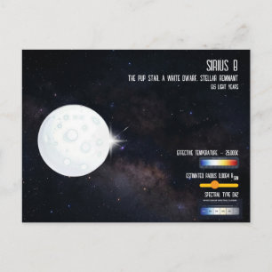 Sirius B Witte Dwergster Ruimte Infographic Briefkaart
