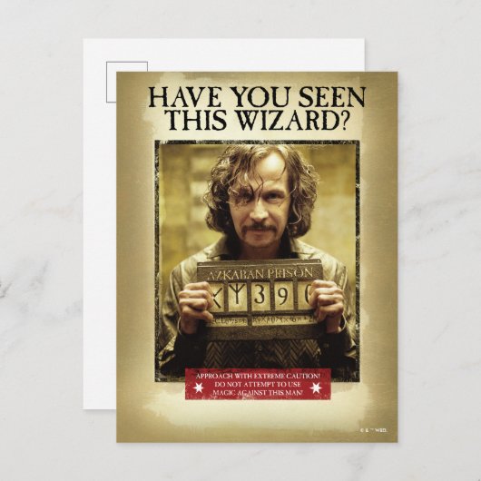 Sirius Black Gezocht Poster Briefkaart (Voorkant / Achterkant)