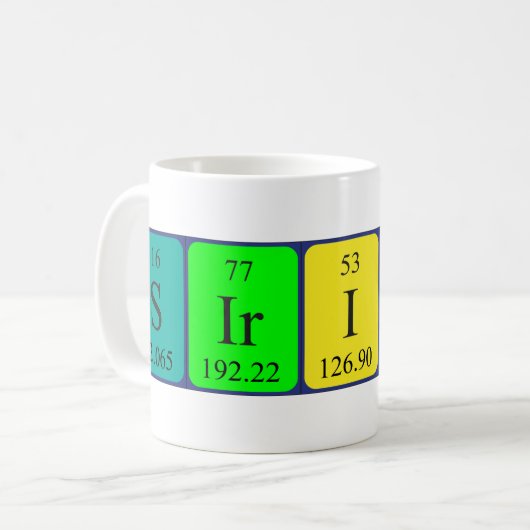 Sirius nom de table périodique mug 2 (Devant gauche)