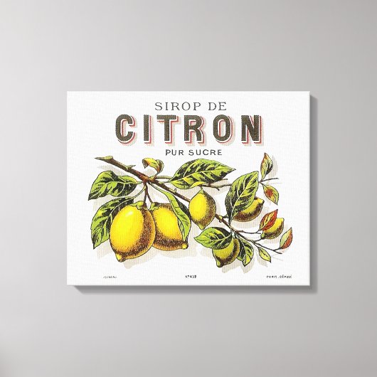 Sirop de Citron Advertentie Canvas Afdruk (Voorkant)