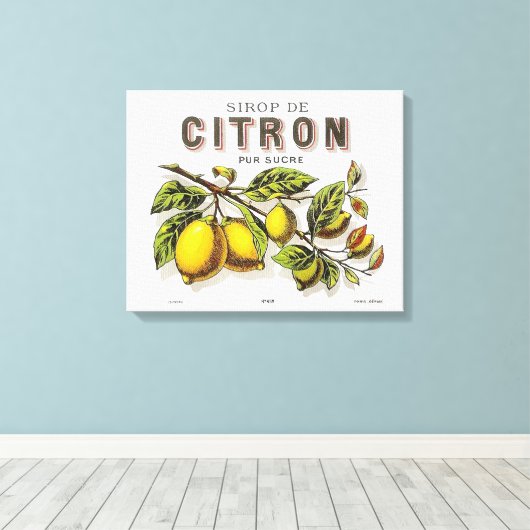 Sirop de Citron Advertentie Canvas Afdruk (Insitu (Houten vloer))