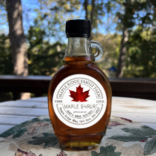 Sirop d'érable à feuille rouge Pure Étiquette loca