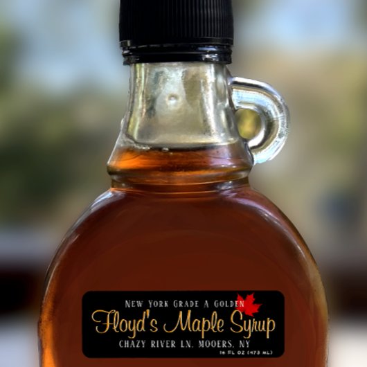 Sirop d'érable Adresse de retour Étiquette Feuille