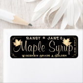 Sirop d'érable Adresse de retour Taille étiquette  (En situation)