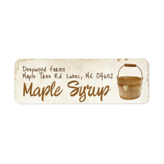 Sirop d'érable avec Étiquette de jug en plastique (Devant)