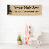 Sirop d'érable Bannière personnalisée 2,5 pouces x (En situation)