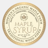 Sirop d'érable biologique Étiquette traditionnel à (Devant)