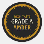 Sirop d'érable Classe A Ambre Noir et Or Étiquette (Devant)