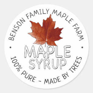 Sirop d'érable Étiquette 100% PUR - FABRIQUÉ PAR D